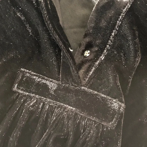 Easel Black Long Sleeve Velvet Velour Holiday Dress XL NWT w pockets - Picture 11 of 16